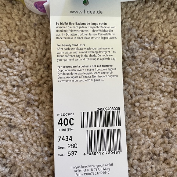 Lidea Bikini Swim Set 40C Colorful Dots New - Picture 9 of 12